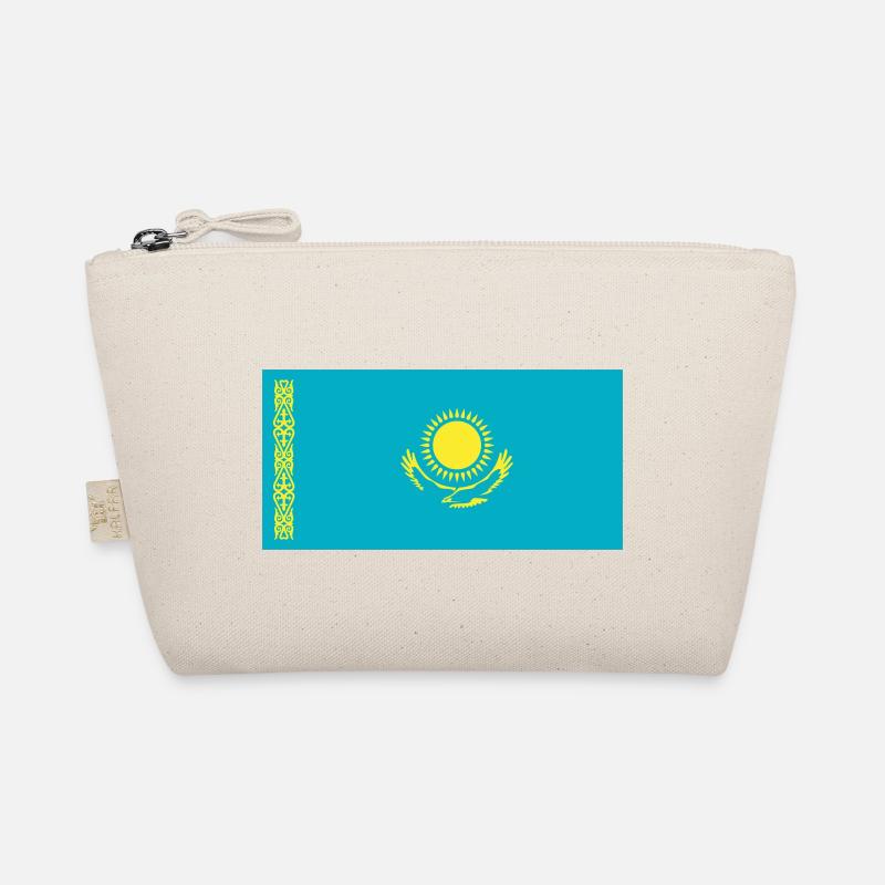 Kasachstan Flagge / Drapeau Kasachstan - Bio-Täschchen - Natur