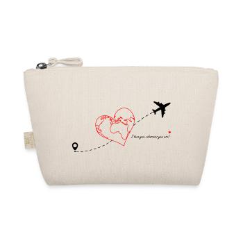 i love you wherever you are- cadeau saint Valentin - Trousse biologique - nature - Devant
