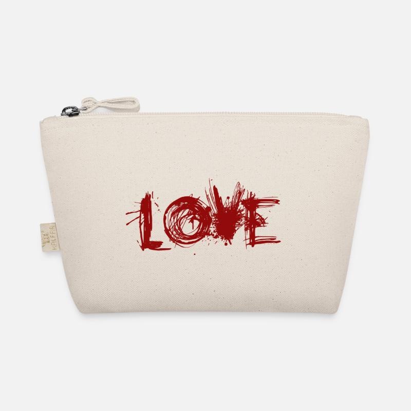 LOVE yes - weißer Hintergrund - Bio-Täschchen - Natur