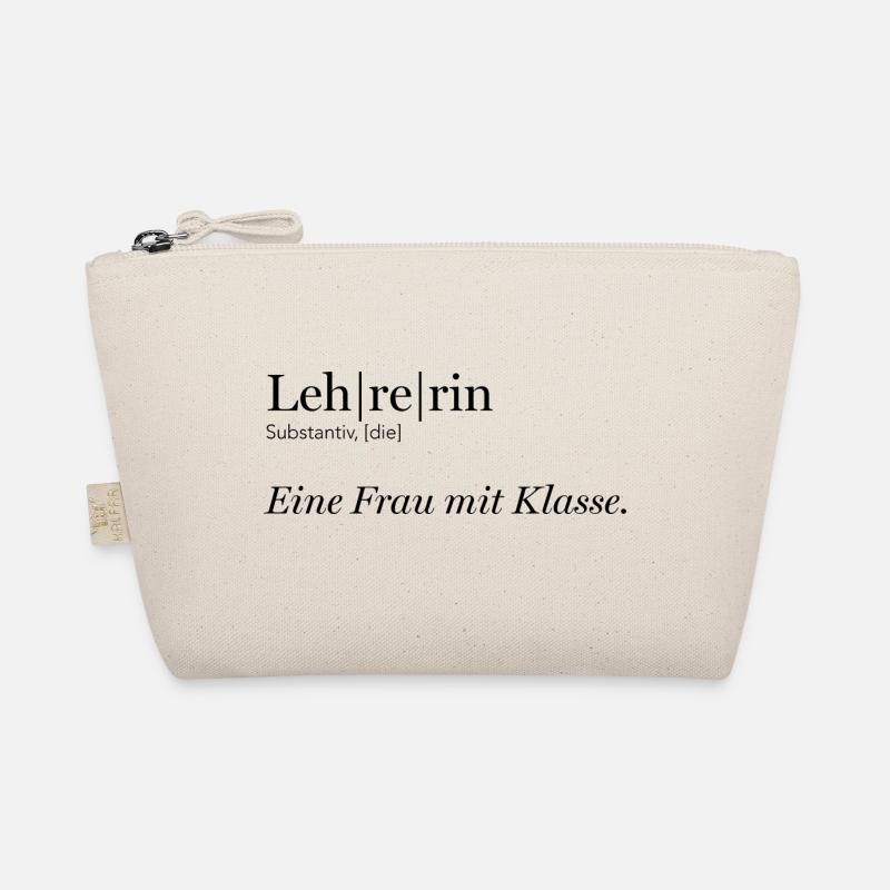 Lehrerin | Eine Frau mit Klasse - Bio-Täschchen - Natur
