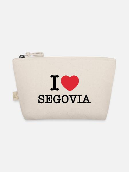 I Love Segovia | Segovia | I Heart Segovia | Spain - Organic Pouch - nature - Front