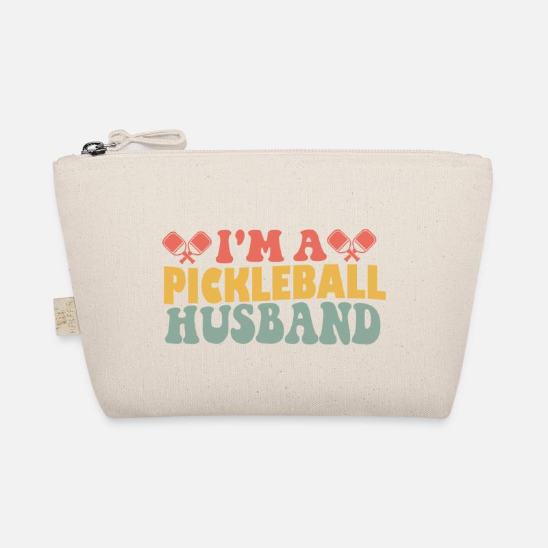 Ich bin ein Pickleball-Ehemann Vintage Groovy Bio-Täschchen