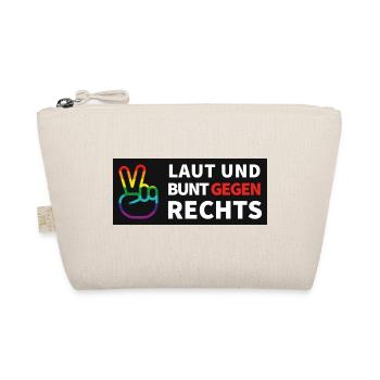 Laut und bunt gegen rechts - Bio-Täschchen - Natur - Vorne