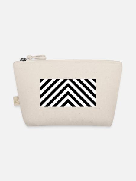 Fond Chevron Noir Et Blanc - Trousse biologique - nature - Devant