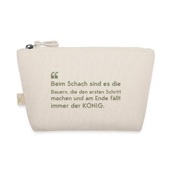 Lustige Sprüche Bauer vs. König - Bio-Täschchen - Natur - Vorne