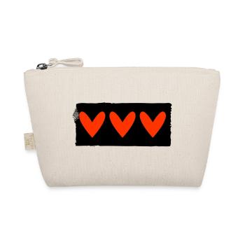 HEART. HEARTS. VALENTINE'S DAY. LOVE. LOVE. COUPLE. - Organic Pouch - nature - Front