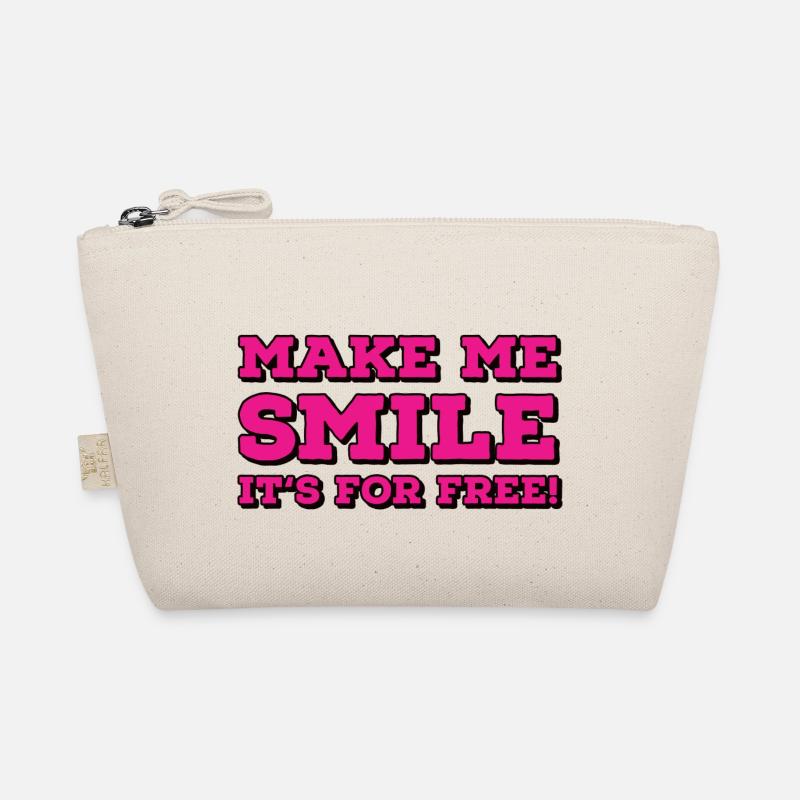 Make me smile it‘s for free - Bio-Täschchen - Natur