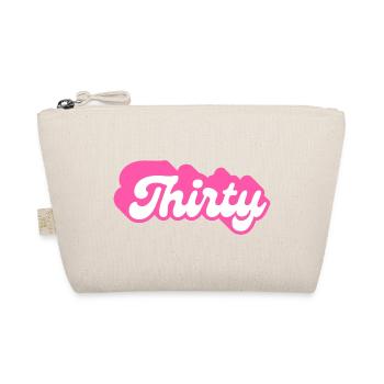 Thirty Birthday - 30th Birthday Retro Pink - Organic Pouch - nature - Front
