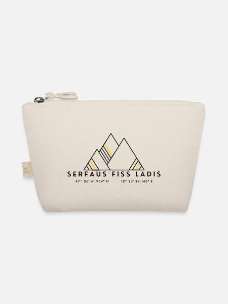 Minimalistisches Serfaus Fiss Ladis-Logo - Bio-Täschchen - Natur - Vorne