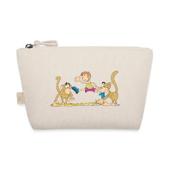 Monkeys in athletic competition - Organic Pouch - nature - Front