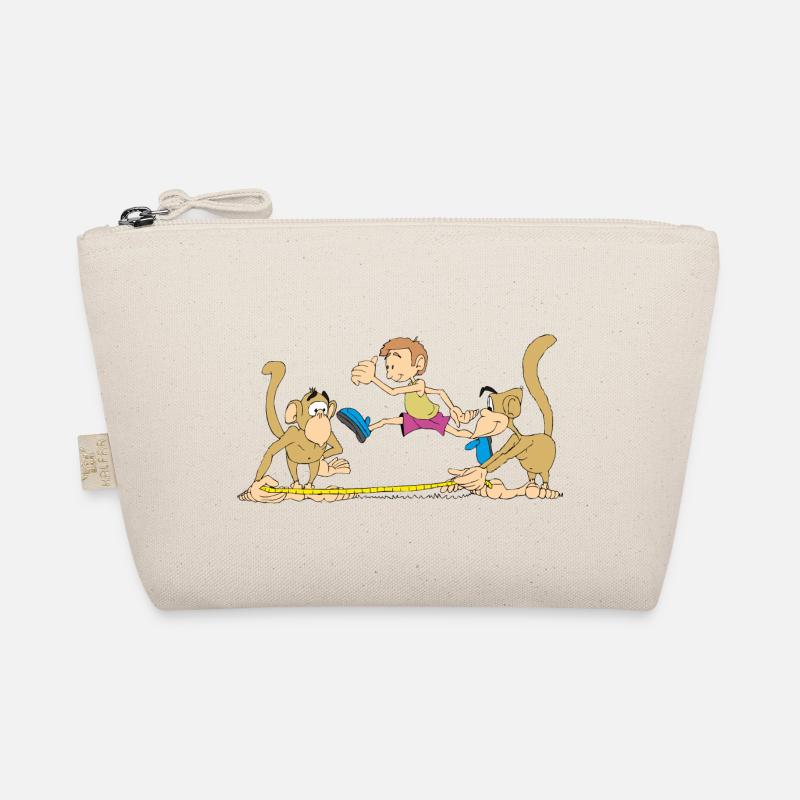 Monkeys in athletic competition - Organic Pouch - nature