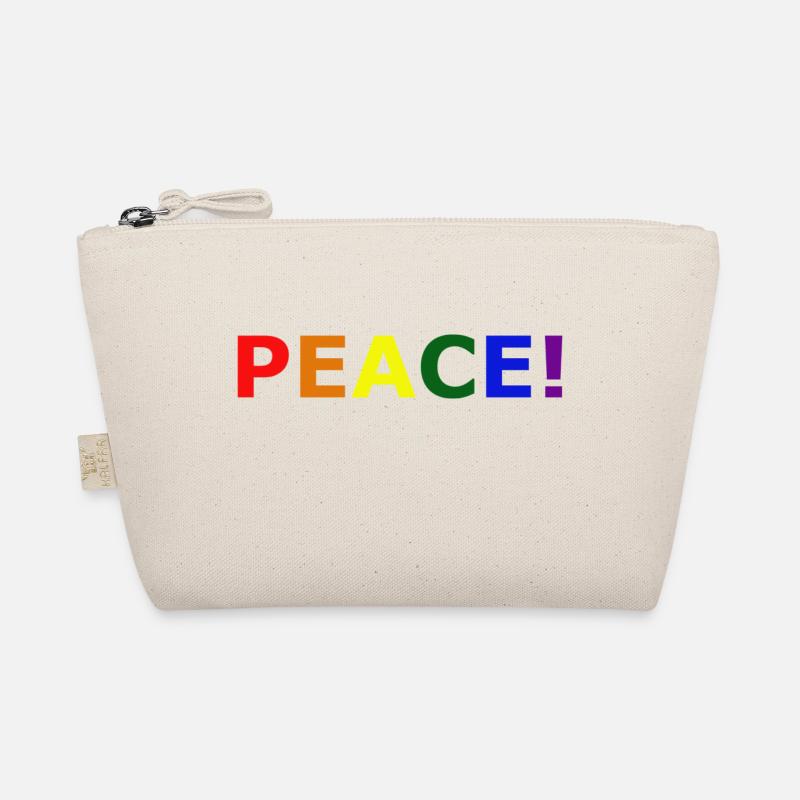 PEACE bunt - Bio-Täschchen - Natur
