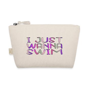 swimming funny quote gift present funny - Bio-Täschchen - Natur - Vorne