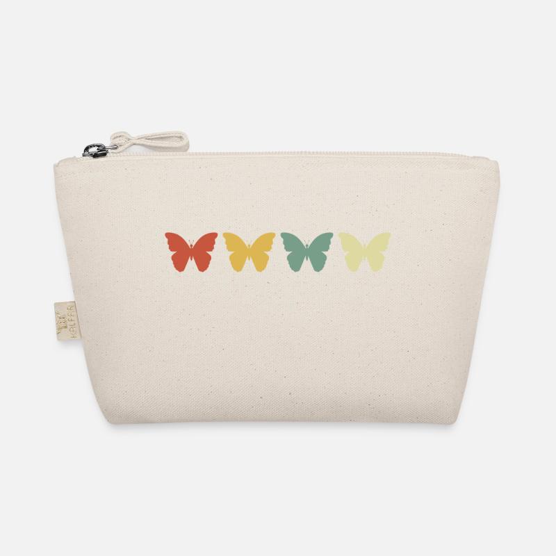 Vintage Retro Schmetterling - Bio-Täschchen - Natur