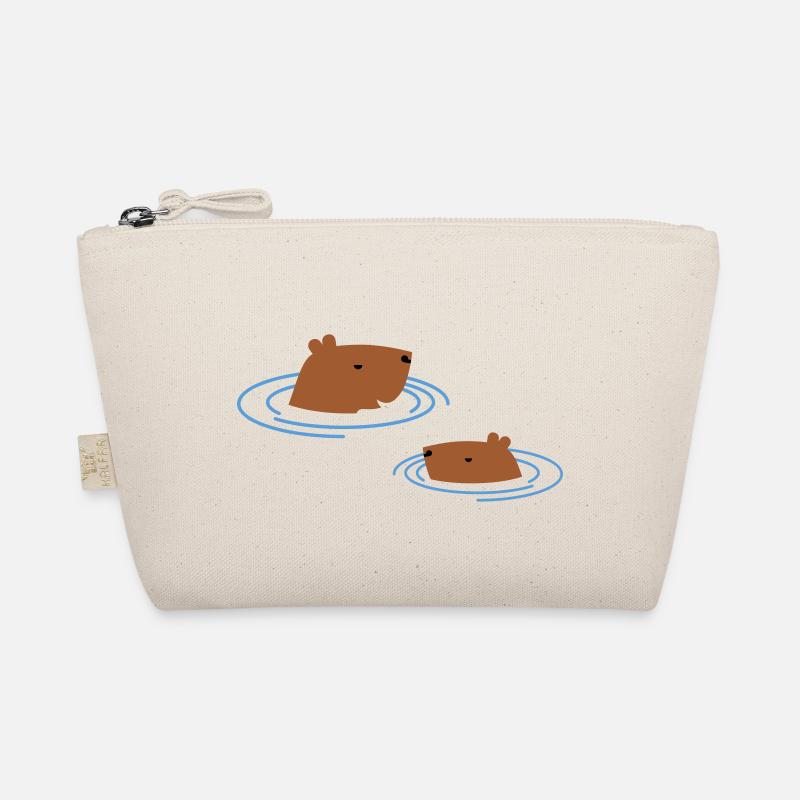 Capybara taking a bath Organic Pouch