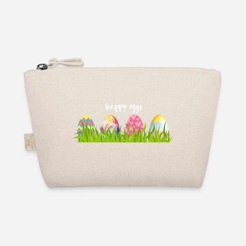 Colorful easter eggs in a meadow Organic Pouch