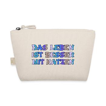 Geek Birthday Funny Cat Cool Fawn Cat Bday - Organic Pouch - nature - Front