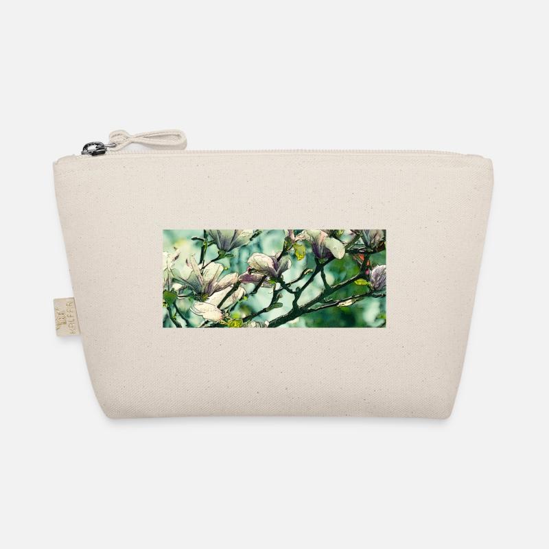 Magnolie Vintage Design - Bio-Täschchen - Natur
