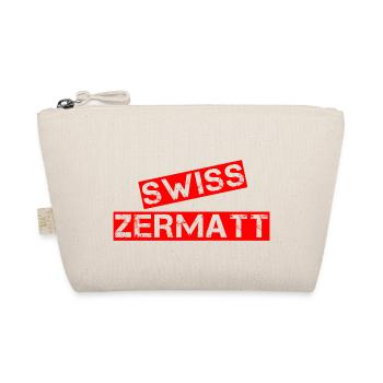 Zermatt in vintage text Switzerland - Organic Pouch - nature - Front