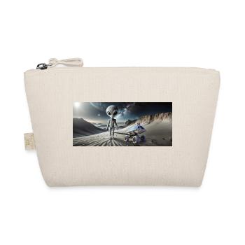 Alien gris sur la surface de la lune – Couple qui s’embrasse - Trousse biologique - nature - Devant