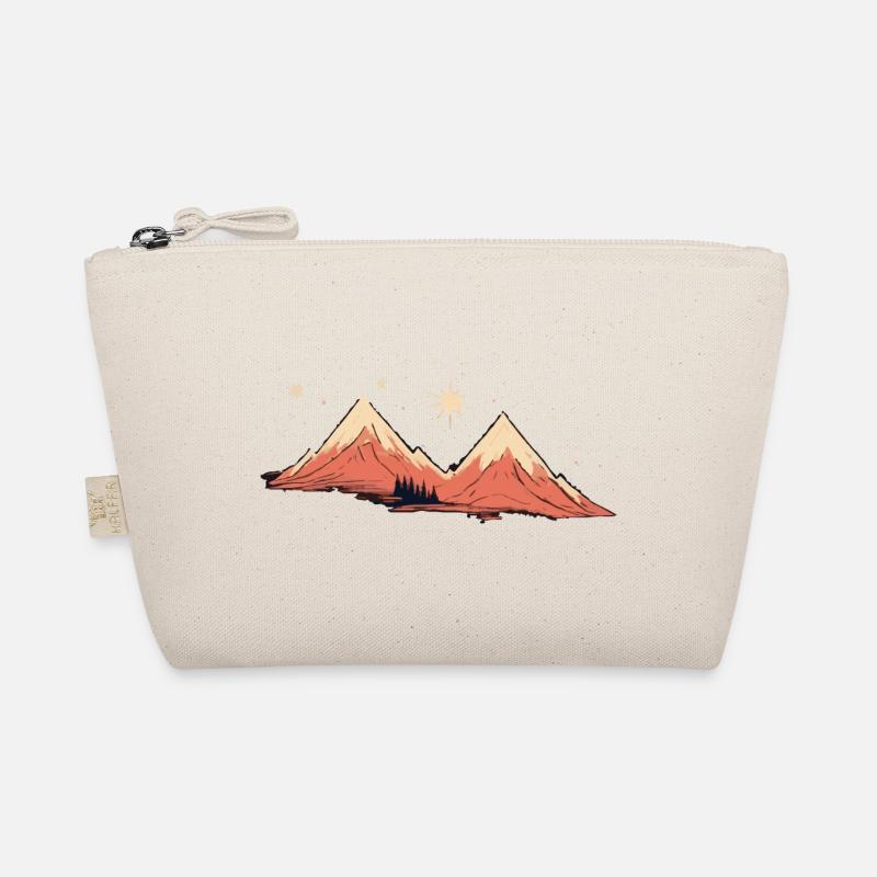 Mountains with starry sky mountain tour Organic Pouch