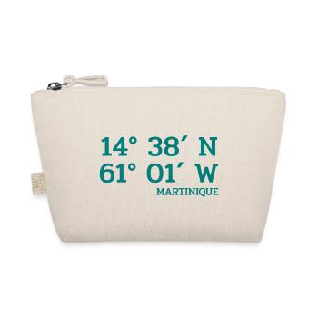 Martinique Coordinates - Koordinaten - West Indies - Organic Pouch - nature - Front