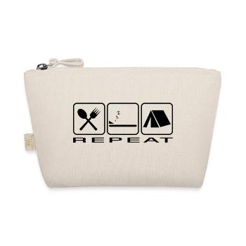 eat sleep camping zelt - Bio-Täschchen - Natur - Vorne