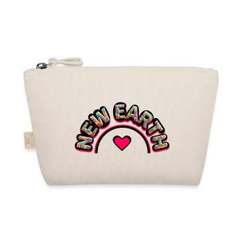 New Earth with a heart, written out of flowers - Organic Pouch - nature - Front