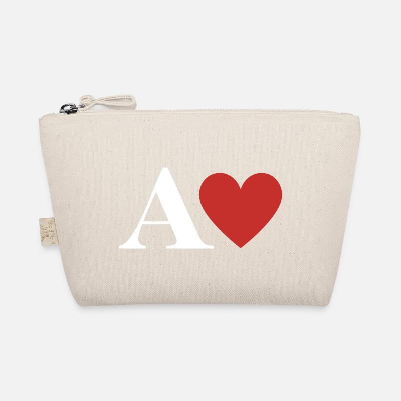 Red Heart Letter Organic Pouch