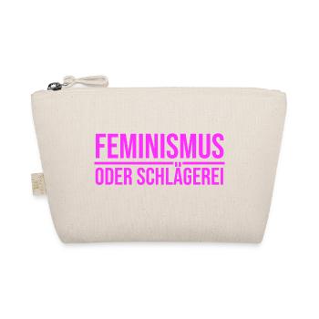 Feminismus oder Schlägerei - Bio-Täschchen - Natur - Vorne
