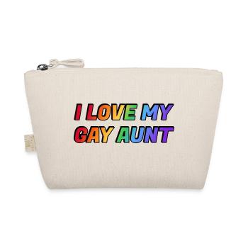 I love my gay aunt - Organic Pouch - nature - Front