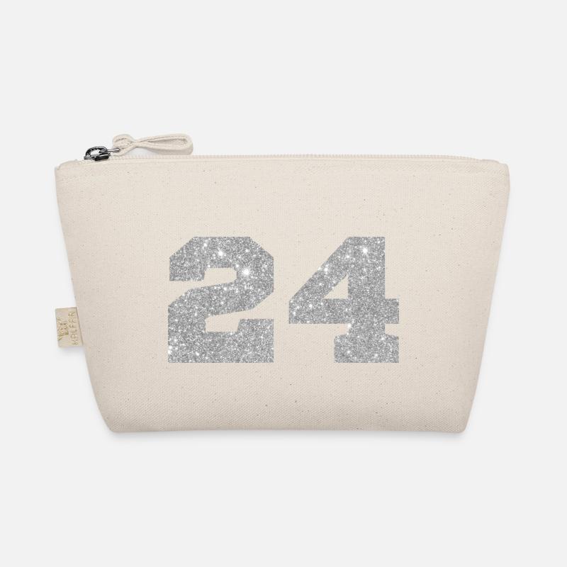 Nummer 24 Silberglitter - 24. Jubiläum Bio-Täschchen