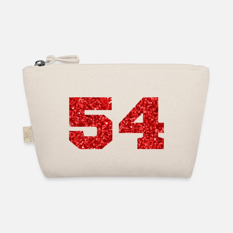 Nummer 54 Roter Glitzer - 54. Jubiläum Bio-Täschchen