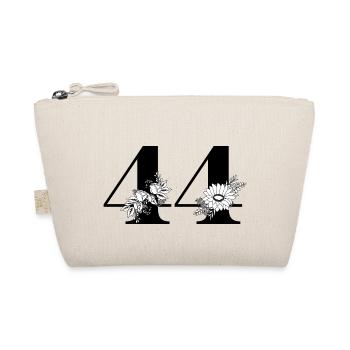 Numéro 44 floral noir - 44e anniversaire floral - Trousse biologique - nature - Devant