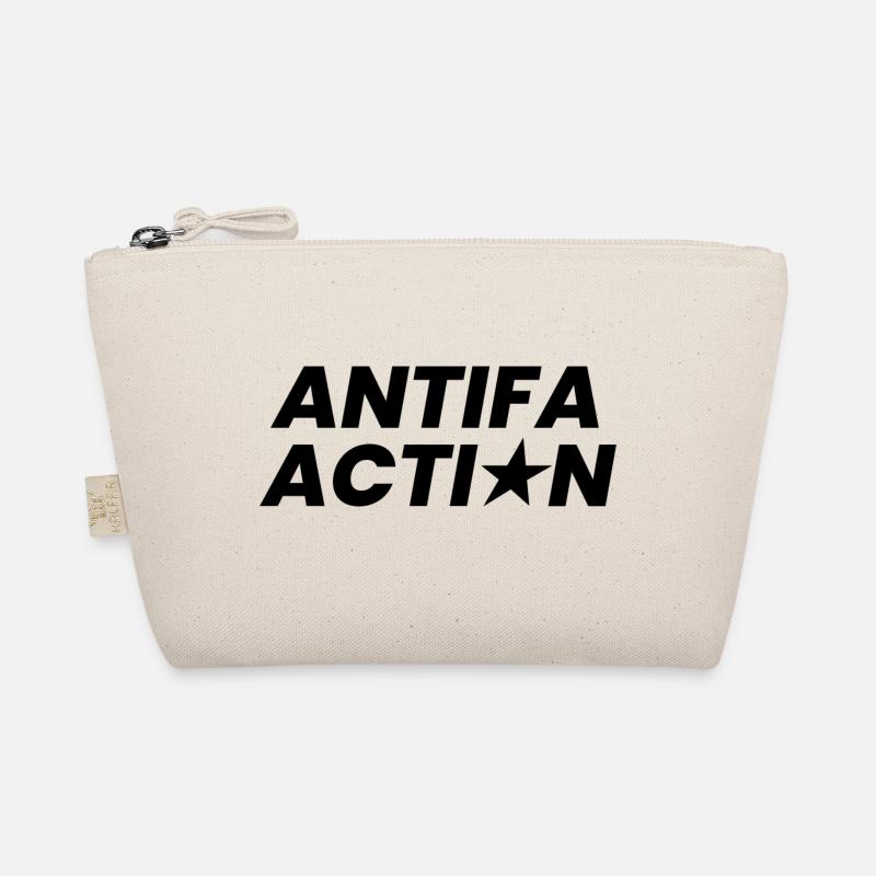 Antifa Action, schwarzer Stern Bio-Täschchen