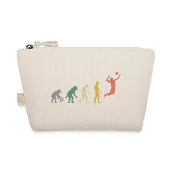 retro volleyball evolution beach volleyball vintage - Organic Pouch - nature - Front