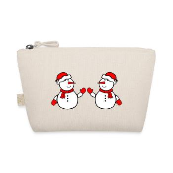 schneemann 2 - Bio-Täschchen - Natur - Vorne