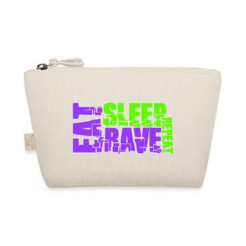 Eat Sleep Rave Repeat Food Sleep Raven Saying - Organic Pouch - nature - Front