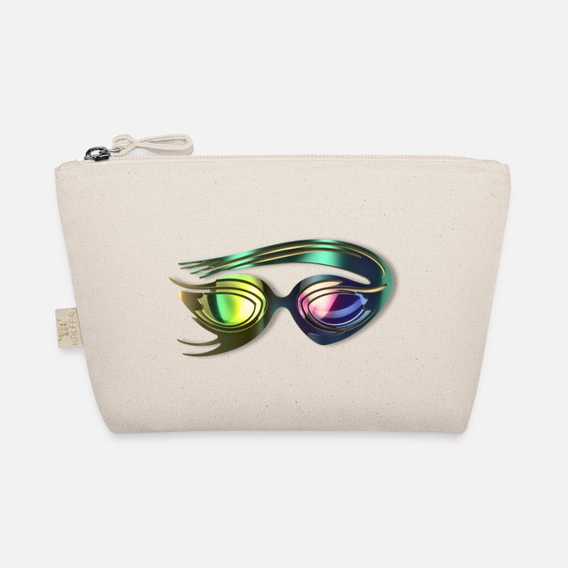 Stylische Schwimmbrille - Bio-Täschchen - Natur