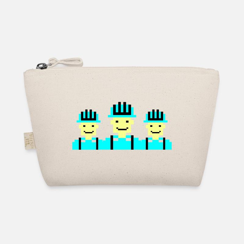 Construction Worker Pixel 02 Organic Pouch