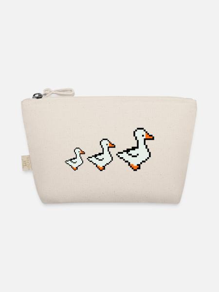 Pixel Ducks - Organic Pouch - nature - Front