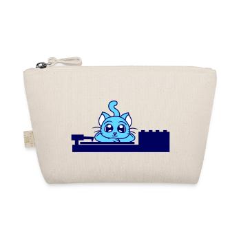 Cute little DJ cat lying on mixer party fun - Organic Pouch - nature - Front