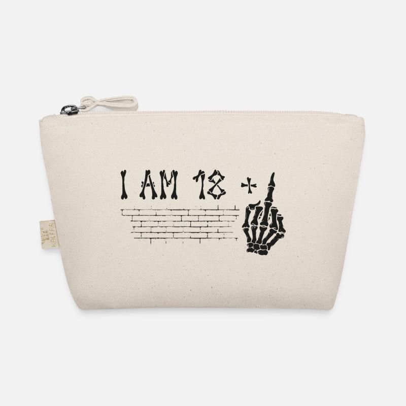 Ich bin 18 plus Mittelfinger - 19. Geburtstag Bio-Täschchen