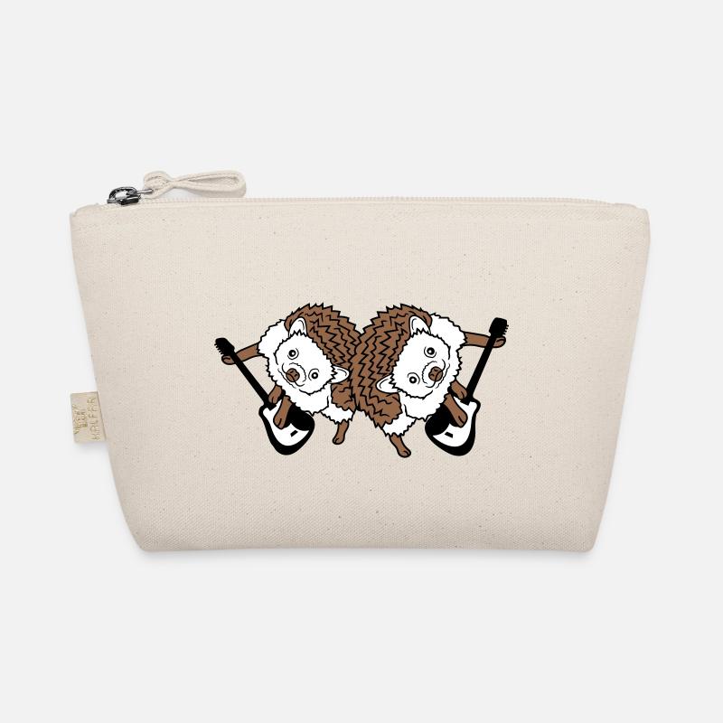 2 hérisson mignon deux amis guitare jouer groupe équipe Trousse biologique