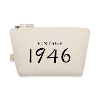 Jahrgang 1946 - Geschenkidee zum Geburtstag - Bio-Täschchen - Natur - Vorne