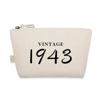 Vintage 1943 - Anniversary Gift Idea - Organic Pouch - nature - Front
