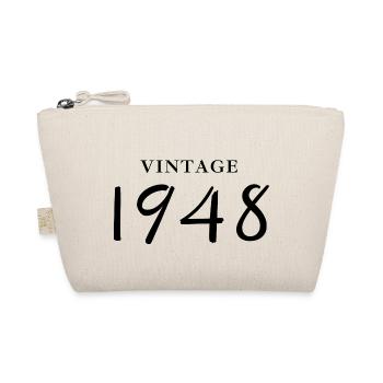 Jahrgang 1948 - Geschenkidee zum Geburtstag - Bio-Täschchen - Natur - Vorne