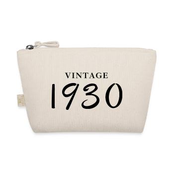 Jahrgang 1930er Jahre - Geschenkidee zum Geburtstag - Bio-Täschchen - Natur - Vorne