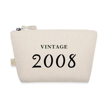 Vintage 2008 - Anniversary Gift Idea - Organic Pouch - nature - Front