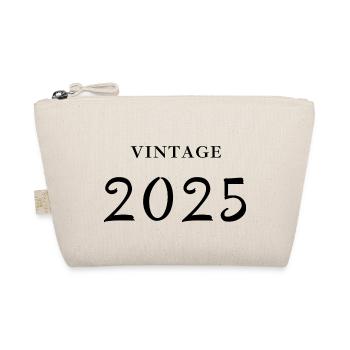 Jahrgang 2025 - Geschenkidee zum Geburtstag - Bio-Täschchen - Natur - Vorne